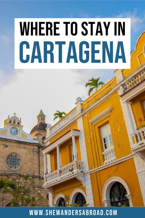 Wondering where to stay in Cartagena? Here are the 6 best areas to stay in Cartagena with pros & cons and hotel recommendations for each area! | Cartagena travel tips | Cartagena travel guide | Best places to stay in Cartagena | Best neighborhoods to stay in Cartagena | Cartagena Colombia aesthetic | Cartagena Colombia travel guide | Things to do in Cartagena Colombia | Where to stay in Cartagena Colombia | Best hotels in Cartagena Old town | Cartagena beach hotels | Cartagena hotel guide Colombia Aesthetic, Cartagena Colombia Travel, Colombia Travel Guide, Colombia Travel, Beach Hotels, Travel Couple, Stunning View, Plan Your Trip, Best Hotels