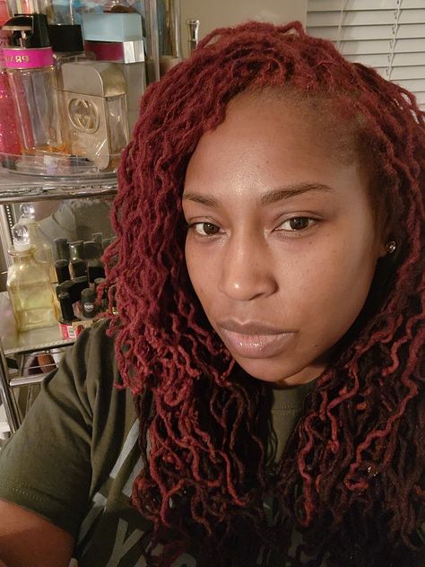 Black Cherry Locs, Loc Updos, Red Locs, Micro Locs, Locs Hairstyles, Black Cherry, Love Hair, Locs, Cherry