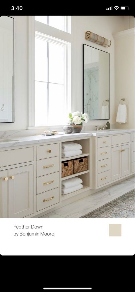 Beige Vanity Bathroom, Master Bath Vanity, New House Bathroom, House Bathrooms, Master Bath Remodel, Modern Farmhouse Bathroom, Studio Mcgee, Bathroom Renos, Shower Remodel