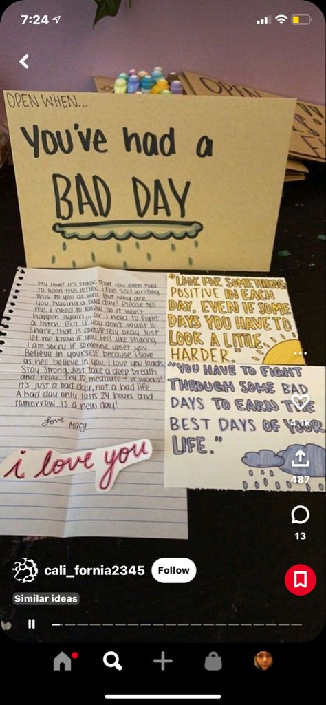 Open When Letters For Boyfriend, Cute Paragraphs For Him, Anniversary Gift Ideas For Him Boyfriend, Open When Cards, Had A Bad Day, Open When Letters, Letters To Boyfriend, Love Scrapbook