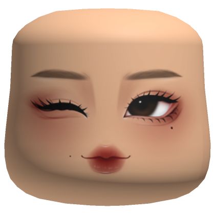 Roblox Roblox Avatars Face, Makeup Roblox Faces, Roblox Makeup Faces, Roblox Girl Face, Cute Roblox Faces, Roblox Face Id, Roblox Makeup, Roblox Head, Makeup Cheeks