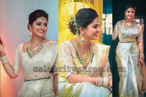 Sneha Silver Color Pattu Saree Silver Pattu Saree, Blouse Kanjivaram, Actress Sneha, Pink Bridal Lehenga, Saree Party, Tussar Saree, Saree Cotton, Silver Blouse, Blouse Indian