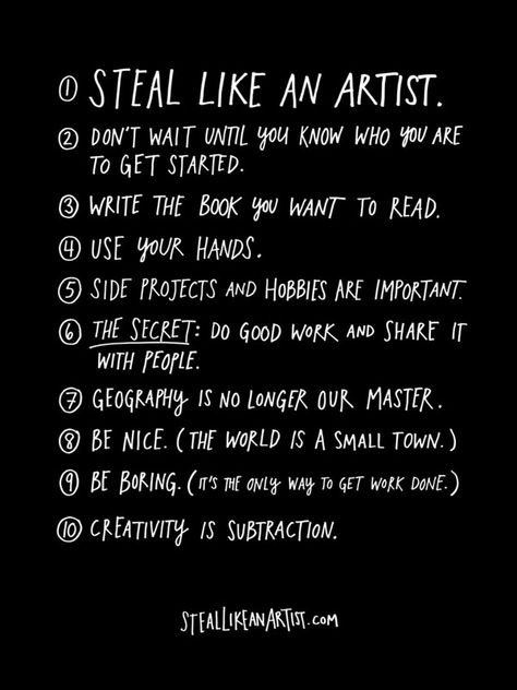 Austin Kleon Steal Like An Artist, Art Manifesto, Best Art Books, Austin Kleon, Artist Quotes, Make Art, An Artist, Writing Tips, The Words