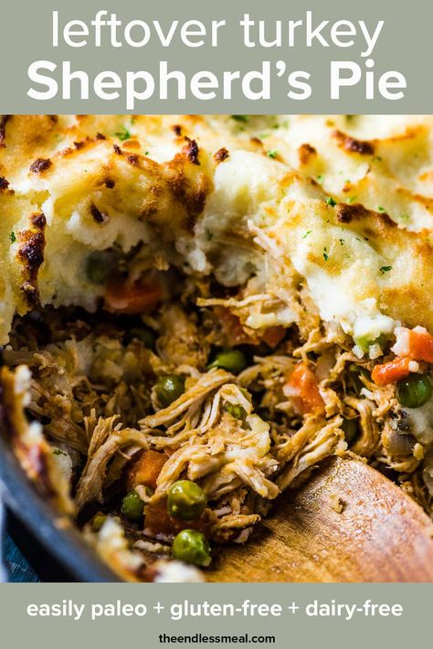 Shredded Chicken Shepards Pie, Turkey Shepards Pie, Turkey Shepherds Pie Recipe, Turkey Shepherd's Pie, Turkey Shepherds Pie, Turkey Leftovers, Weekly Recipes, Leftover Recipes, Shredded Turkey