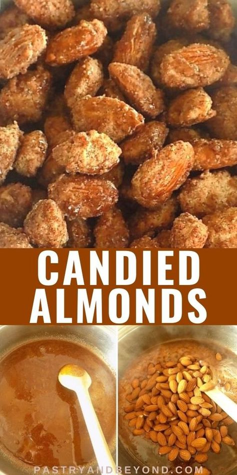 How To Roast Whole Almonds, Cinnamon Sugar Glazed Almonds, Diy Flavored Almonds, Candies Nuts Recipe, How To Make Candied Almonds, Sweet Roasted Almonds, Sweet Almonds Recipe, Cinnamon Toasted Almonds, Honey Roasted Almonds Recipe