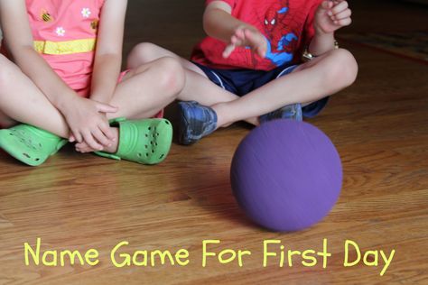 NAME GAME Good ice-breaker. Learn Names in the First 30 minutes of the 1st Day Kindergarten Ice Breakers, Name Games For Kids, School Games For Kids, Preschool First Day, Sunday School Games, First Day Activities, First Week Of School Ideas, Name Game, First Day Of School Activities