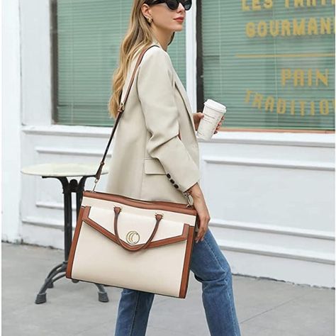 Office Handbags For Women, Work Bags For Women Laptops, Woman Briefcase, Womens Briefcase, Office Bags For Women, Modern Briefcase, Briefcase For Women, Job Outfits, Women Bags Fashion Handbags