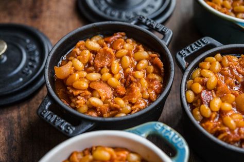 Bukayo Recipe, Homemade Pork And Beans, Navy Bean Recipes, Pork And Beans Recipe, Canning Beans, Bbq Potluck, Pork And Beans, Homemade Baked Beans, Homemade Flour