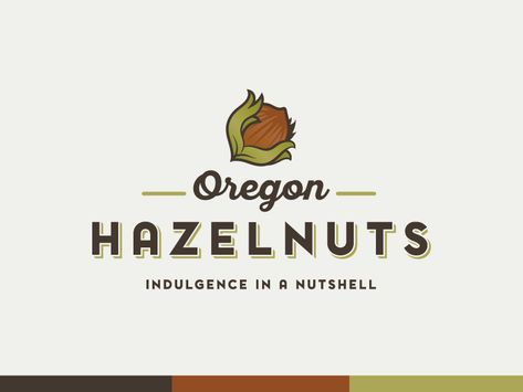 Oregon Hazelnuts - Logo by Murmur Creative Nuts Logo, Sweet Logo, Of Logo Design, Ecommerce Logo, Food Branding, Neon Logo, Organic Logo, Design Maker, Make Your Logo