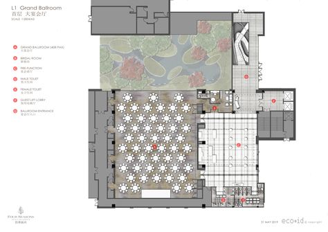 Ballroom concept design layout plan Ballroom Floor Design, Banquet Hall Plan Layout Design, Hotel Ballroom Design, Ballroom Floor Plan, Ballroom Interior, Banquet Design, Parking Plan, Ballroom Design, Karaoke Room