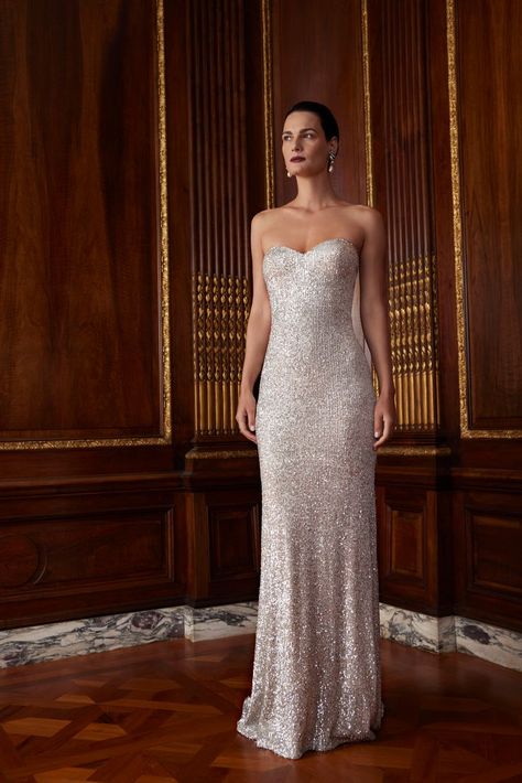 Sareh Nouri - Starry Night | Sareh Nouri Long Formal Dresses Elegant, Elegant Gala Dresses, Gala Dresses Elegant, Sareh Nouri Wedding Dress, Sareh Nouri Bridal, Gold Formal Dress, Sareh Nouri, Match Outfits, Neckline Slimmer