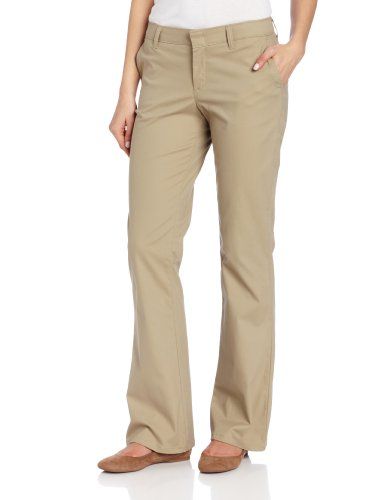 Dickies Womens Flat Front Stretch Twill Pant Desert Sand 18 Petite -- Continue to the product at the image link. Dickies Women, Classic Clothing, Career Fashion, Dickies Pants, Bootcut Pants, Desert Sand, Twill Pants, Pants Casual, Slim Fit Pants