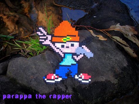 Perler Bead Parappa the Rapper by TellsOfATorturedSoul Parappa The Rapper, Aesthetic Quiz, Beads Ideas, Face Mug, Perler Bead Art, Perler Bead, Hama Beads, Perler Beads, Bead Art