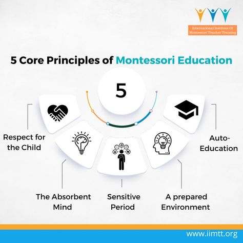 5 core principles of montessori education Montessori Teacher, Montessori Education, Montessori School, Preschool Education, Kindergarten Learning, Early Education, Childhood Education, Early Childhood Education, Teacher Training