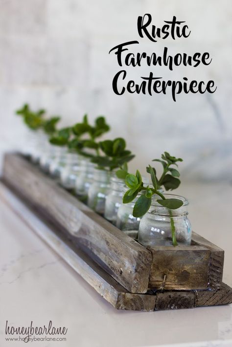 rustic farmhouse centerpiece Farmhouse Centerpiece Ideas, Farmhouse Design Ideas, Rustic Table Centerpieces, Centerpiece Diy, Trendy Farmhouse, Diy Rustic Home, Rustic Farmhouse Living Room, Farmhouse Centerpiece, Diy Dining Room