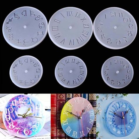 Silicone Mold Clock for Jewelry Clock Resin Silicone Mold Handmade Tool DIY Epoxy Resin Molds Diy Accessories | Wish Diy Wall Hanging Decorations, Clock Resin, Epoxy Resin Molds, Diy Epoxy, Casting Resin Molds, Epoxy Resin Crafts, Wall Hanging Diy, Diy Silicone Molds, Diy Resin Crafts