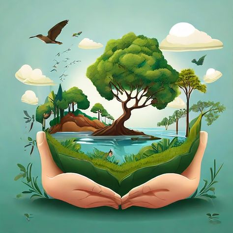 Green Earth Drawing, Ecology Illustration, Rs Logo, Save Nature, Creation Art, 3d Stickers, Pinterest Photos, Cat Wallpaper, Save Earth