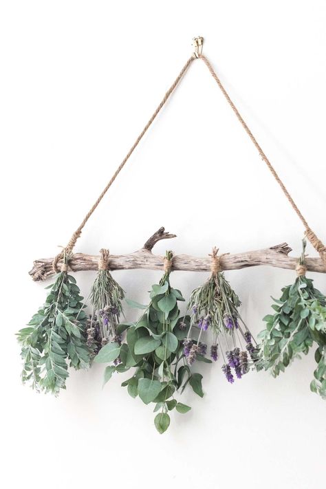 Beautiful DIY Herb Drying Rack For Drying Herbs Diy Herb Drying Rack, Diy Herb Drying, Herb Drying Rack, Flower Drying, Herb Drying, Twig Crafts, Picked Flowers, Hanging Herbs, Drying Racks