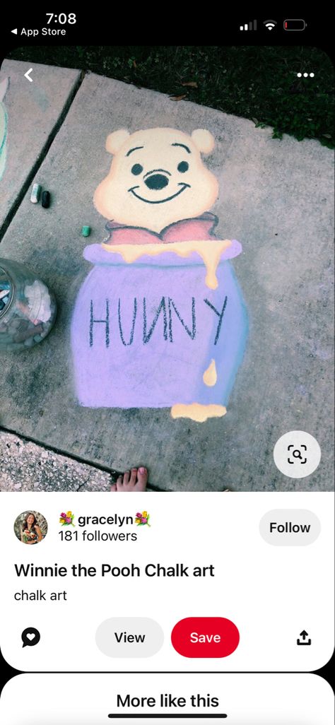 Winnie The Pooh Chalk Art, Pooh Painting Easy, Winnie The Pooh Acrylic Painting, Pooh Bear Canvas Painting, Winnie The Pooh Wall Painting, Chalk Art, Art Classes, Winnie The Pooh, Chalk