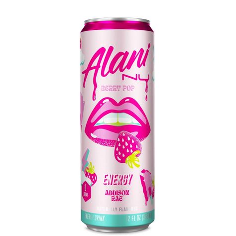 Alani Limited Edition Energy Drink - 12 fl oz Can Alani Energy Drink, Sugar Free Energy Drinks, Berry Pop, Alani Nu, Best Energy Drink, Red Energy, Carbonated Water, B Vitamins, Addison Rae