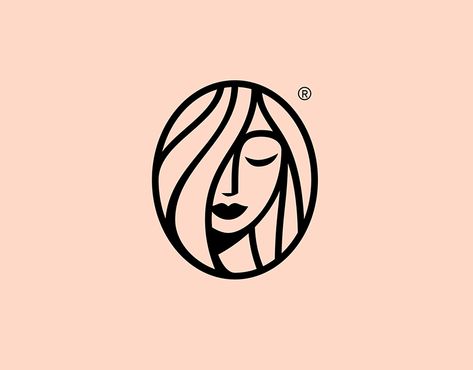 Feos Design Studio - Branding on Behance Makeup Silhouette, Hairdressing Logo, Female Logo Design, Hair Care Logo, Fragrance Branding, Minimal Logotype, Organic Font, Abstract Branding, Nature Template