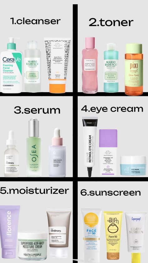 6 step skincare routine credit #trinb233 Skincare Routine Steps, Sunday Selfcare, Zero Waste Skincare, Facial Massage Techniques, Steps Skincare, Home Facial, After Sun Care, Retinol Eye Cream, Glow Tonic