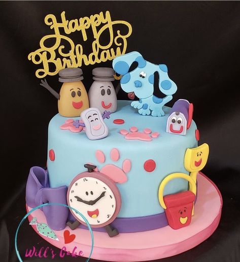 Blue Clues Birthday Cake, Blues Clues Cake 1st Birthdays, Blues Clues 3rd Birthday Party, Blues Clues Second Birthday Party, Blues Clues Birthday Party Girl, Blues Clues First Birthday, Blue Clues Birthday Party Ideas, Blues Clues Birthday Party Decoration, Blues Clues Birthday Cake