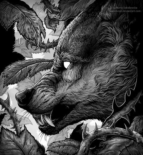 Fenrir Tattoo, Arte Viking, Wolf Artwork, Devian Art, Wolf Photos, Wolf Tattoo Design, Werewolf Art, Wolf Love, Wolf Drawing