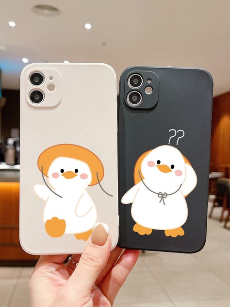 Multicolor  Collar  TPU Cartoon Phone Cases Embellished   Phone/Pad Accessories Matching Covers Iphone, Bestie Phone Case Ideas, Matching Phone Cases Diy, Cover Phone Design, Tut Bag, Matching Phone Cases Bff, Cartoon Phone Cases, Phone Case Diy Paint, Diy Phone Case Design