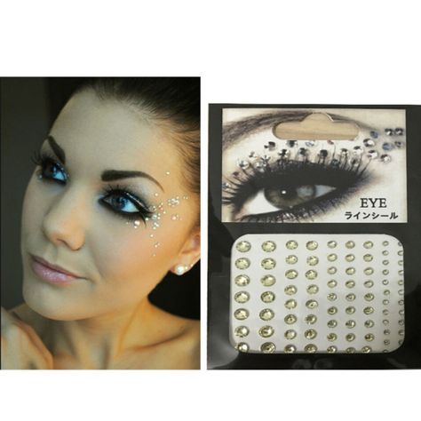 Augen Make up Set selbst klebende Augen Strass Steine mit Kristall-Glitzer Effek Eye Makeup Set, Type Tattoo, Face Jewels, Body Glitter, Up Tattoos, Makeup Set, Tattoo Stickers, Festival Party, Picture Sizes