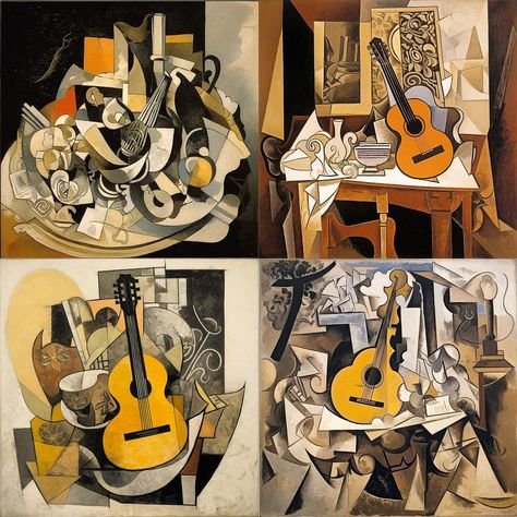 Georges Braque Midjourney style | Stable diffusion |  AI art Analytical Cubism, Cubist Movement, Frank Stella, Representational Art, Still Lifes, Deep Art, Alternative Art, Georges Braque, Art Style Inspiration