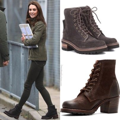 Kate Middleton Chloe boot dupe #combatboots #boots #laceup #fall #fallboots #shoes http://liketk.it/301Q6 #liketkit @liketoknow.it #LTKeurope #LTKshoecrush Brown Leather Lace Up Boots Women, Brown Combat Boots Dress Outfit, Womens Lace Up Boots Outfits, Boots With Laces Outfits, Military Boots Outfit Womens, Laced Boots Outfit, Brown Lace Up Boots Outfit, Combat Boot Outfits Spring, Army Boots Outfit