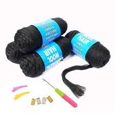 Amazon.com : 100% Brazilian Wool Hair Acrylic Yarn For African Braids/Senegalese Twist/Faux Locs/Wraps With Crochet Hook : Beauty Twist Senegalese, Brazilian Wool, Hair Yarn, Faux Loc, Crochet Faux Locs, Yarn Braids, Hand Knitting Yarn, Jumbo Braids, Senegalese Twist