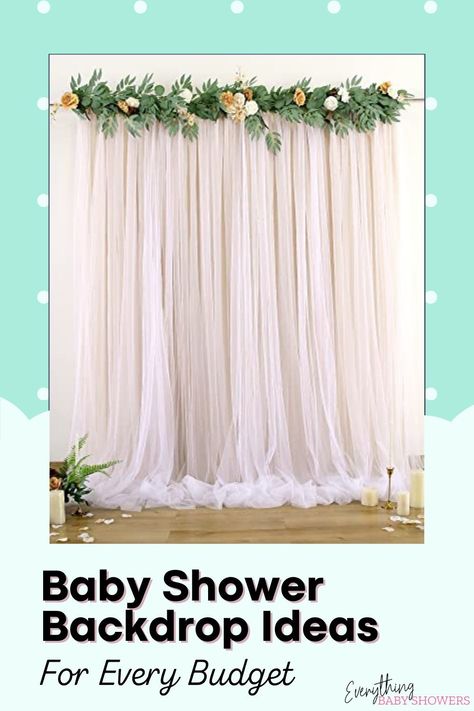 A baby shower is a celebration of new life and new beginnings. What better way to set the tone for this exciting event than with a beautiful, custom backdrop? Whether you’re looking for something simple and elegant or festive and over-the-top, there’s sure to be a backdrop option that fits both your style and your budget. Here are some ideas to get you started. Baby Shower Back Drop Decorations, Baby Shower Photo Backdrop Diy, Easy Baby Shower Backdrop, Simple Elegant Baby Shower Ideas, Simple Baby Shower Backdrop, Baby Shower Backdrop Diy, Baby Backdrop Ideas, Diy Baby Shower Backdrop, Shower Backdrop Ideas