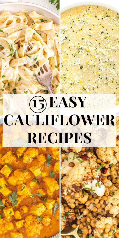 Roasted Cauliflower Pasta, Ways To Cook Cauliflower, Best Eggplant Recipe, Cook Cauliflower, Easy Cauliflower Recipes, Cauliflower Side Dish, Cauliflower Recipes Healthy, Plant Based School, Cauliflower Pasta