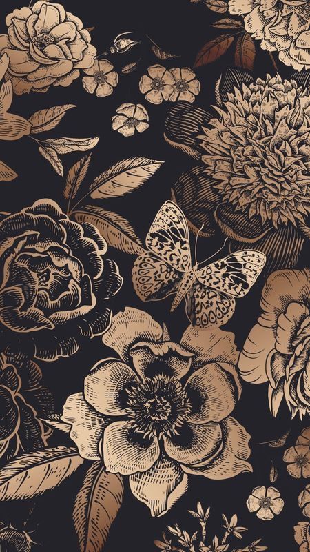 Pola Bordir, Goth Wallpaper, Pretty Phone Wallpaper, Poster Photo, Golden Flower, Apple Watch Wallpaper, Tapeta Pro Iphone, Decoration Originale, Phone Wallpaper Images