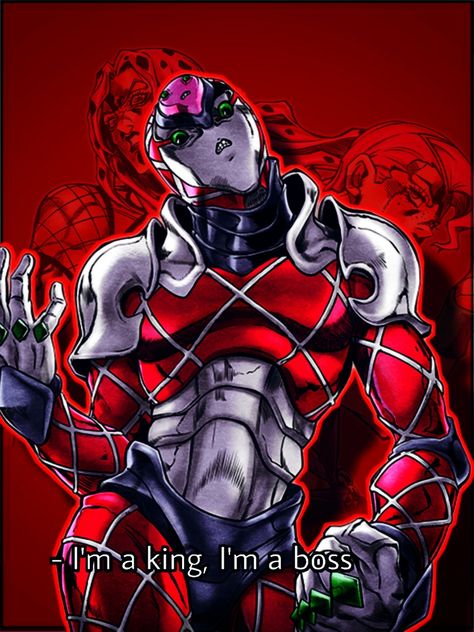 Red Jjba Wallpaper, King Crimson Jojo Manga, King Crimson Jojo Wallpaper, Jojo Diavolo, King Crimson Jojo, Stand Jojo, Diavolo Jojo, Jojo Bizarro, King Crimson