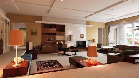 Don Draper apartment Don Draper Apartment, Madmen Interior Design, Mad Men Interior Design, Oak Office, Sala Vintage, Retro Apartment, Rumpus Room, Mid Century Office, Sunken Living Room