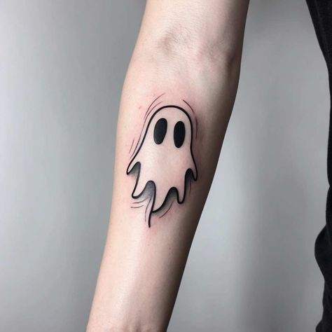 60+ Small Halloween Tattoos Ideas: Cute & Spooky Designs Wednesday Tattoo Ideas, Small Halloween Drawings, Halloween Tattoos Ideas, Mini Ghost Tattoo, Ghost Tattoo Ideas, Small Spooky Tattoos, Small Halloween Tattoos, Ghost Tattoos, Ghost Silhouette