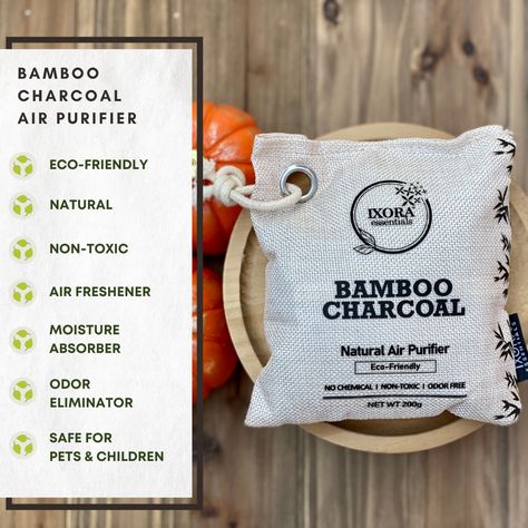 Stop masking the air with different scents. Switch to Natural Air Freshener Now. 👉Available on Amazon. 🌎🌳🌿. Non-Toxic | Eco-Friendly | Natural https://www.ixoraessentials.com/shop Bamboo Charcoal Bags, Odor Absorber, Deodorize Shoes, Natural Air Purifier, Pet Odor Eliminator, Moisture Absorber, Different Scents, Natural Air Freshener, Room Freshener