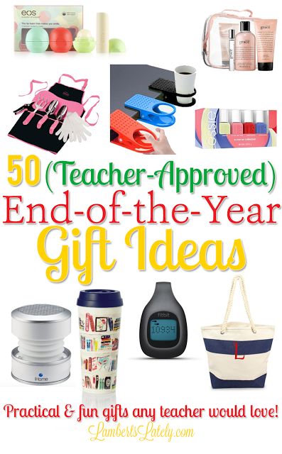 Awesome list of teacher-approved end of the year gift ideas...practical and fun ways to treat any teacher! Year End Teacher Gifts, High School Teacher Gifts, Kindergarten Teacher Gifts, Teacher End Of Year, Teacher Gift Baskets, Unique Teachers Gift, School Secretary, Preschool Teacher Gifts, Teacher Gift Card