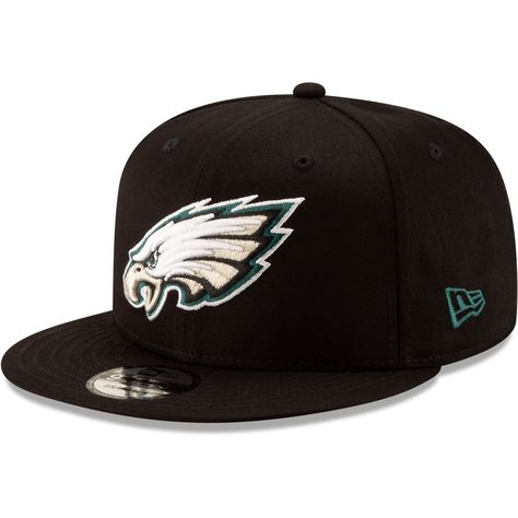 Illustrate your hardcore loyalty by putting on this Philadelphia Eagles Basic 9FIFTY adjustable snapback hat from New Era. The graphics all over this cap will help show your fandom for the Philadelphia Eagles will never diminish. Eagles Hat, Philadelphia Eagles Super Bowl, Eagles Super Bowl, Nfl Philadelphia Eagles, Black Crown, Black Snapback, Cap Mens, Philadelphia Eagles, Snap Backs