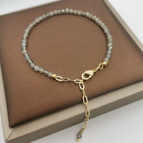 Faceted Labradorite Bracelet Delicate Adjustable 14k Gold Filled Chains Natural Stones Vintage Pulsera Mujer Boho Women Bracelet - Bracelets - AliExpress Cheap Bracelets, Ladies Bracelet, Labradorite Bracelet, Tourmaline Bracelet, Natural Stone Bracelets, Unique Bracelets, Gorgeous Bracelet, Bracelet Collection, Nature Bracelets