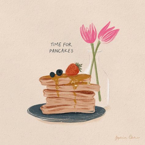 sophia | design & illustration on Instagram: “March is here and so is pancake day 🥞🌷 🏷 #illustration #illustrationartists #illustrator #illustratorsoninstagram #illustrationdaily…” Pancakes Illustration, Pancake Quotes, Pancake Illustration, Day Illustration, Pancake Day, Illustrators On Instagram, Illustration Artists, Design Illustration, Illustration Design