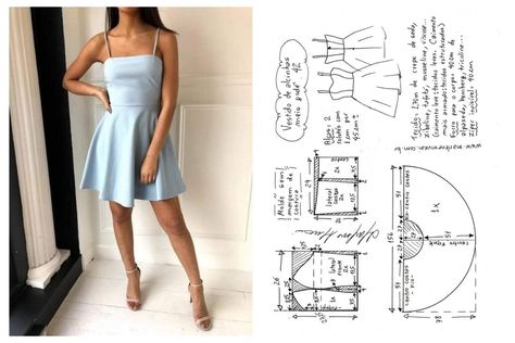 Dress Sewing Tutorials, Diy Clothes Videos, Fashion Design Patterns, Diy Fashion Clothing, Clothing Patterns Free, Dress Design Sketches, Blouse Pattern Sewing, Denim Diy, Diy Sewing Clothes