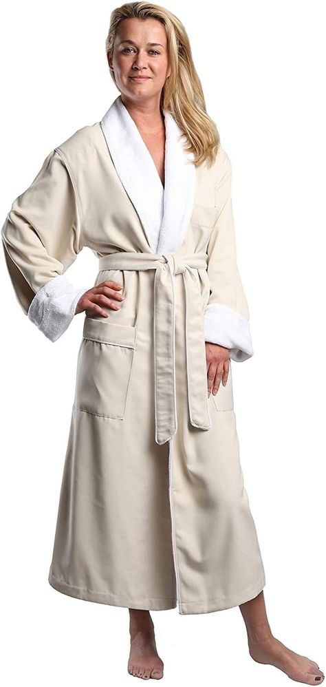 MONARCH Plush Lined Microfiber Bath Robe for Women or Men - Super Soft, Durable Luxury Spa, Resort & Hotel Bathrobe, Generously Sized (Unisex) Cypress at Amazon Women’s Clothing store: Bathrobes Robe For Women, Luxury Robes, Bath Robes, Bath Robes For Women, Luxury Spa, Monogram Styles, Natural Fabrics, Luxury Hotel, The Well