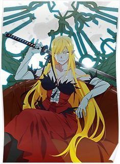 Kizumonogatari: Kiss  Kizumonogatari: Kiss-shot Acerola-orion Heart-under-blade Poster Shinobu Oshino, Kiss Shot, Vampire Kiss, Monogatari Series, Anime Reviews, Vampire Hunter, Art Anime, Light Novel, Anime Movies