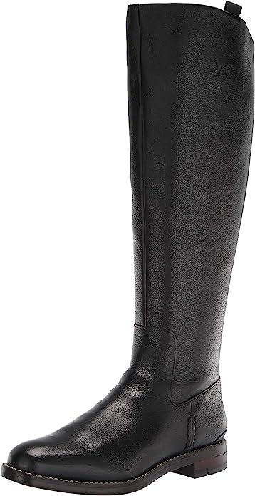 Amazon.com | Franco Sarto Women's Meyer Knee High Boot | Knee-High Knee High Flat Boots, High Flat Boots, Wide Calf Tall Boots, Black Flat Boots, Wide Calf Riding Boots, Knee High Boots Flat, Black High Boots, Black Riding Boots, Tall Riding Boots