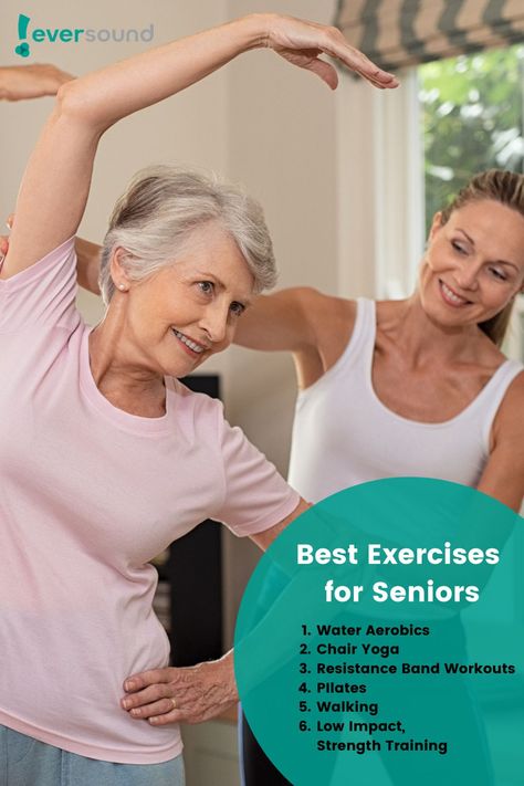 A recent study suggested that about 67 percent of the older population is sedentary for at least 8.5 hours each day, suggesting a need to improve activity levels for senior health. Here are the 6 best ways to ensure your seniors are getting their daily exercises in : 1. Water Aerobics 2. Chair Yoga 3. Resistance Band Workouts 4. Pilates 5. Walking 6. (Low Impact) Strength Training Wheelchair Exercises, Exercises For Seniors, Seated Exercises, Chair Exercises, Cardio Routine, Senior Health, Mobility Exercises, Different Exercises, Strengthening Exercises