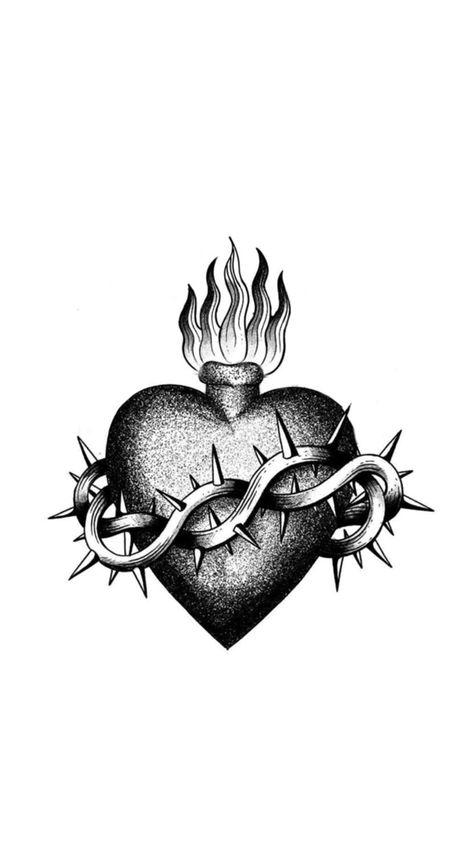 Divine Heart Tattoo, Spine Tattoos Traditional, Heart On Chest Tattoo, Sacred Heart Chest Tattoo, Sacred Heart Tattoo Traditional, Heart Tattoos For Men, Heart Tattoo Drawing, Sacred Heart Of Jesus Tattoo, Sacred Heart Drawing